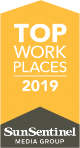Top Work Places 2019 badge